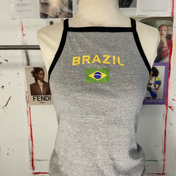 Camisole d’été avec un imprimé du drapeau du Bresil - Picture 2 of 3